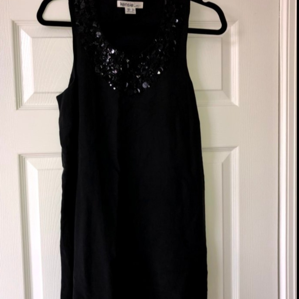 Kensie Dress Black and Gray w/ Sequins Size Small